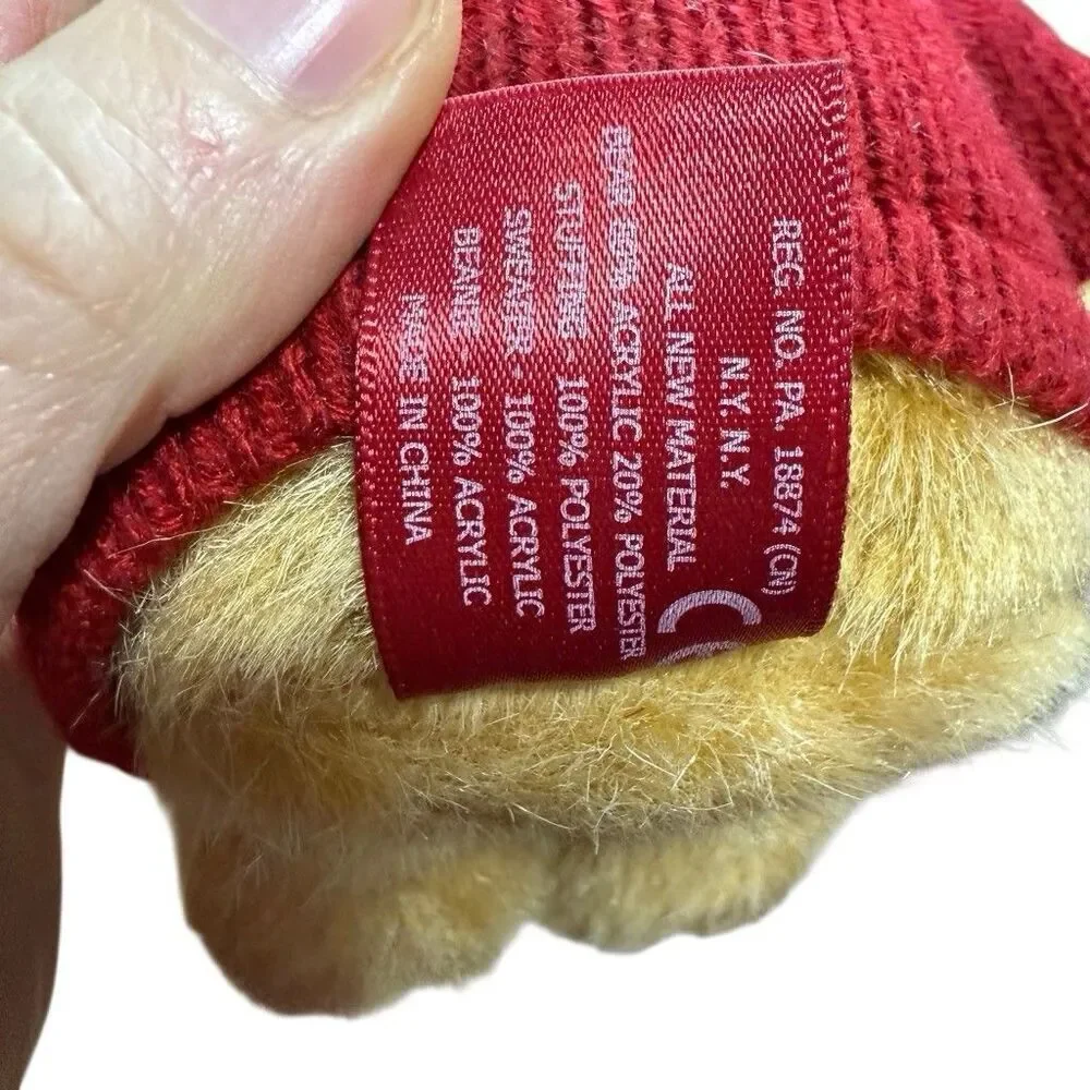 RALPH LAUREN HOLIDAY THE POLO BEAR TEDDY RED SWEATER & BEANIE HAT